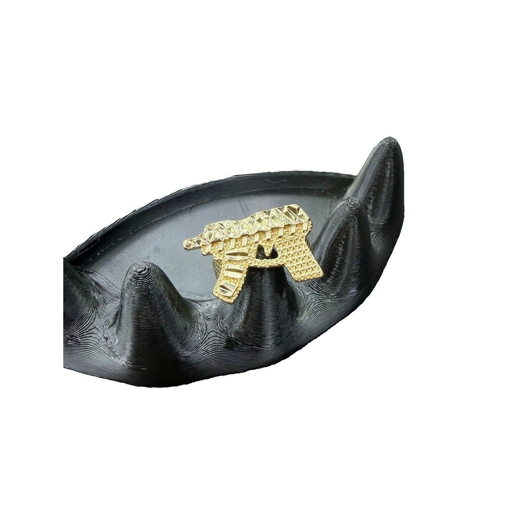 Mini Uzi Ring 14K Gold 7 Grams Size 9